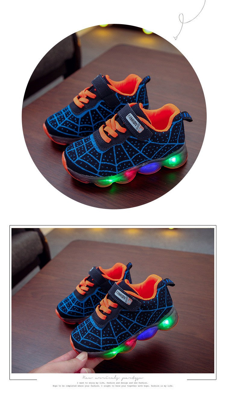 Disney Children's Sneakers Spiderman Boys Casual Shoes Spring Summer New Mesh Breathable Student Shoes Kids Anti-slip Casual Sho