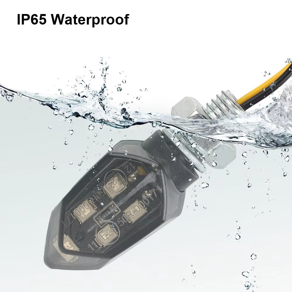 Luz de pisca LED para motocicleta, mini indicadores, luz universal, âmbar super brilhante, lâmpada pisca-pisca