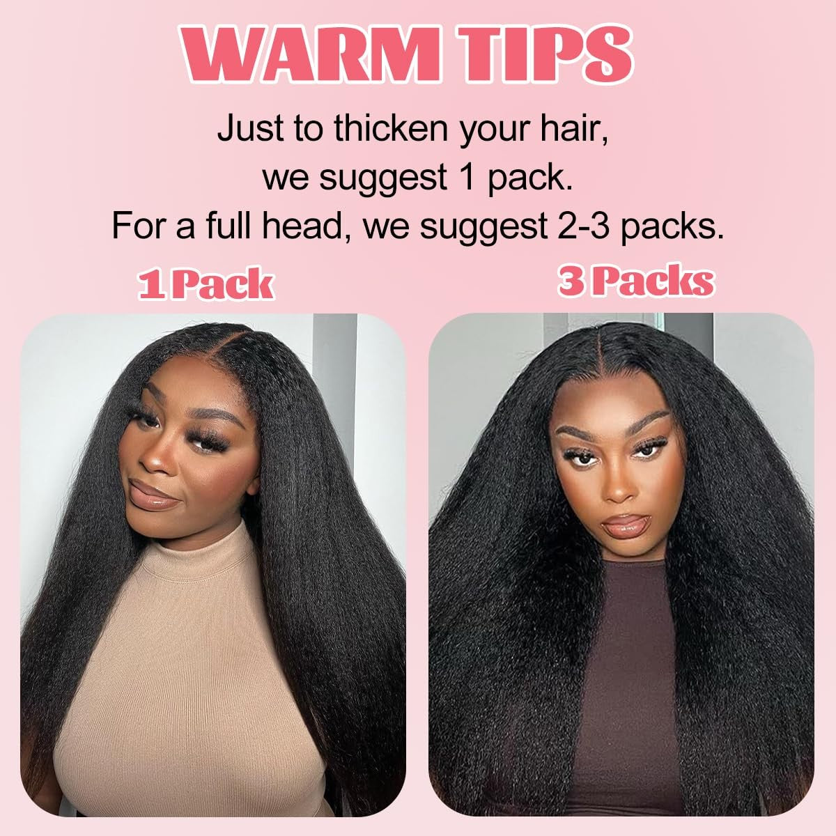 Apliques de Cabelo Sintético Kinky Liso 7 Peças 16 Clipes Yaki Liso 55cm Extensões de Cabelo para Cabeça Cheia