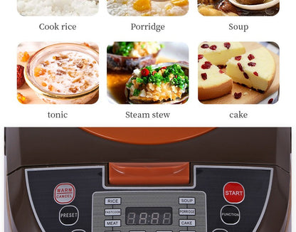 Panela de arroz elétrica inteligente de luxo, requintada, antiaderente, com baixa concentração de açúcar, 5L, para atacado