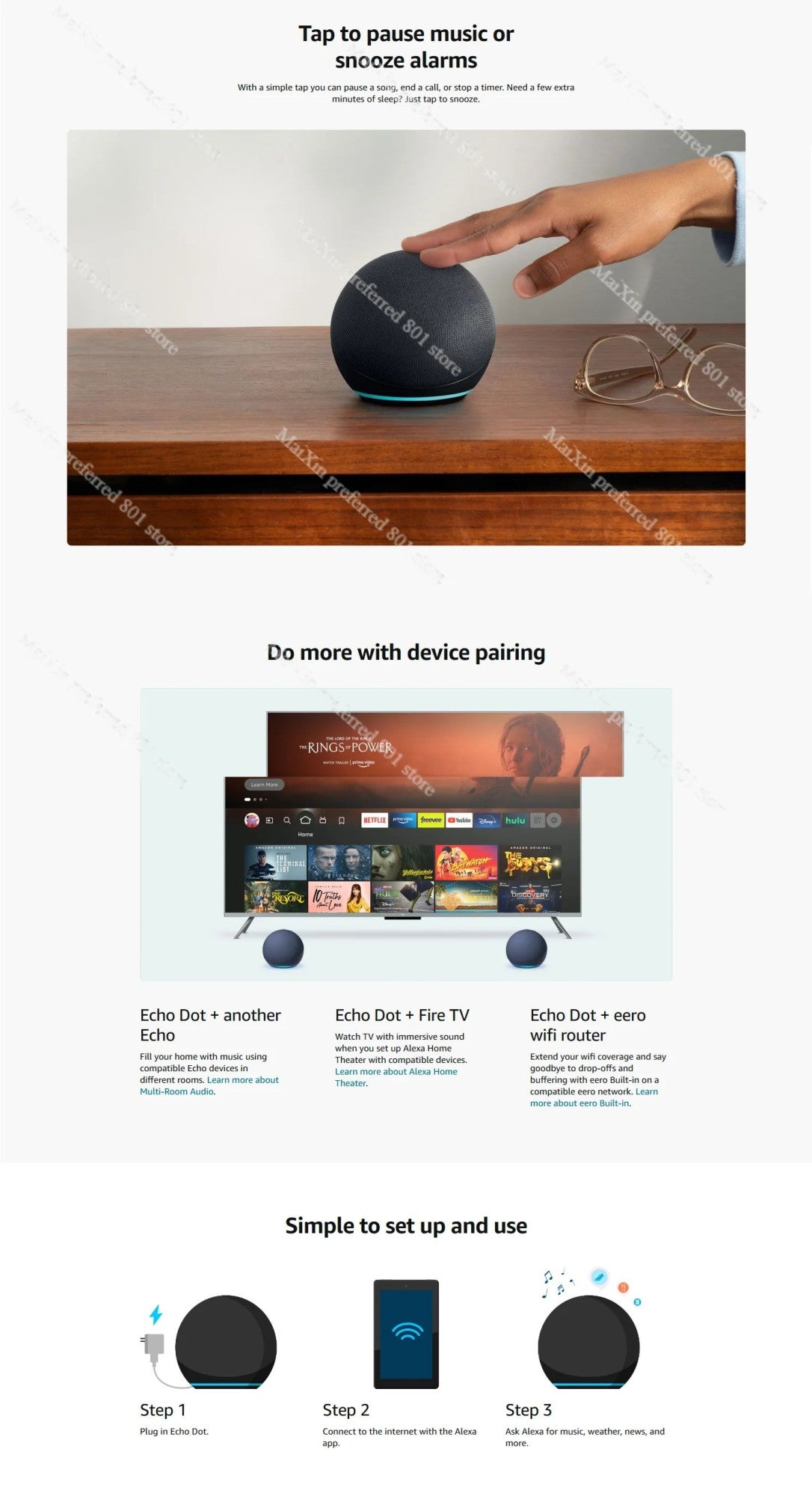 Novo Echo Dot (5ª Geração, Lançado) com Relógio | Smart Speaker com Relógio e Alexa