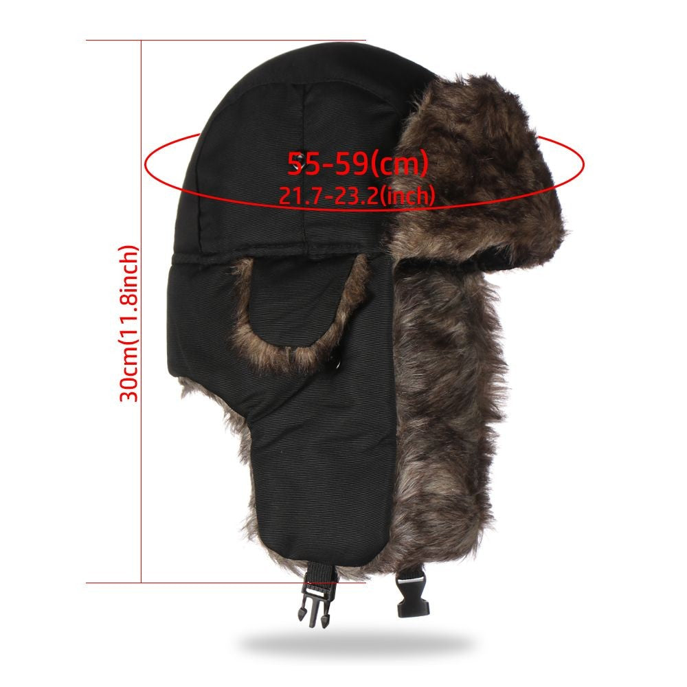Men Women Fur Earflap Winter Cap Russian Ushanka Winter Hats Ski Hat Winter Warm Hat