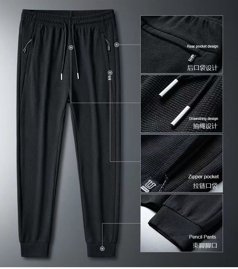 Winter Warm Lambswool Sweatpants Men's Plush Thicken Casual Joggers Trousers Male Fashion Loose Soft Waterproof Cargo Down Pants