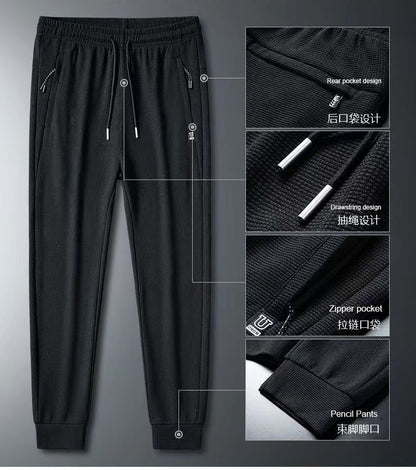 Winter Warm Lambswool Sweatpants Men's Plush Thicken Casual Joggers Trousers Male Fashion Loose Soft Waterproof Cargo Down Pants