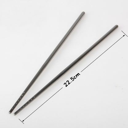 1/5 Pair Portable Metal Chopsticks Non-slip Stainless Steel Chop Sticks Reusable Food Sticks Sushi Baguette Tableware Tool