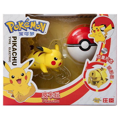 Sobre Pokémon Anime Figura Charizard Pikachu Gyarados Pocket Monster Figura Pokebola Brinquedo de Ação de Deformação Modelo Presente Infantil