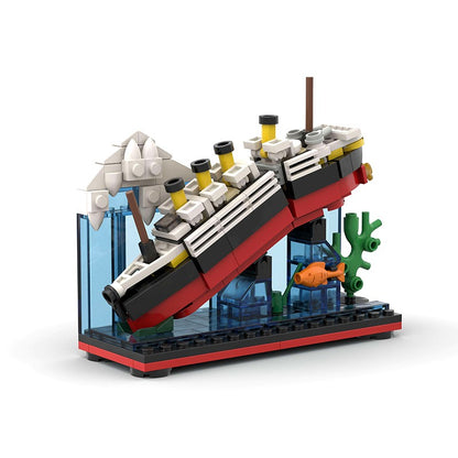 Titanic Parte ao Meio RMS Cruzeiro Naufragado Blocos de Montar Moc Navio Barco Modelo Plástico 3D DIY Barco a Vapor Presentes Brinquedos Infantis Filme da Cidade