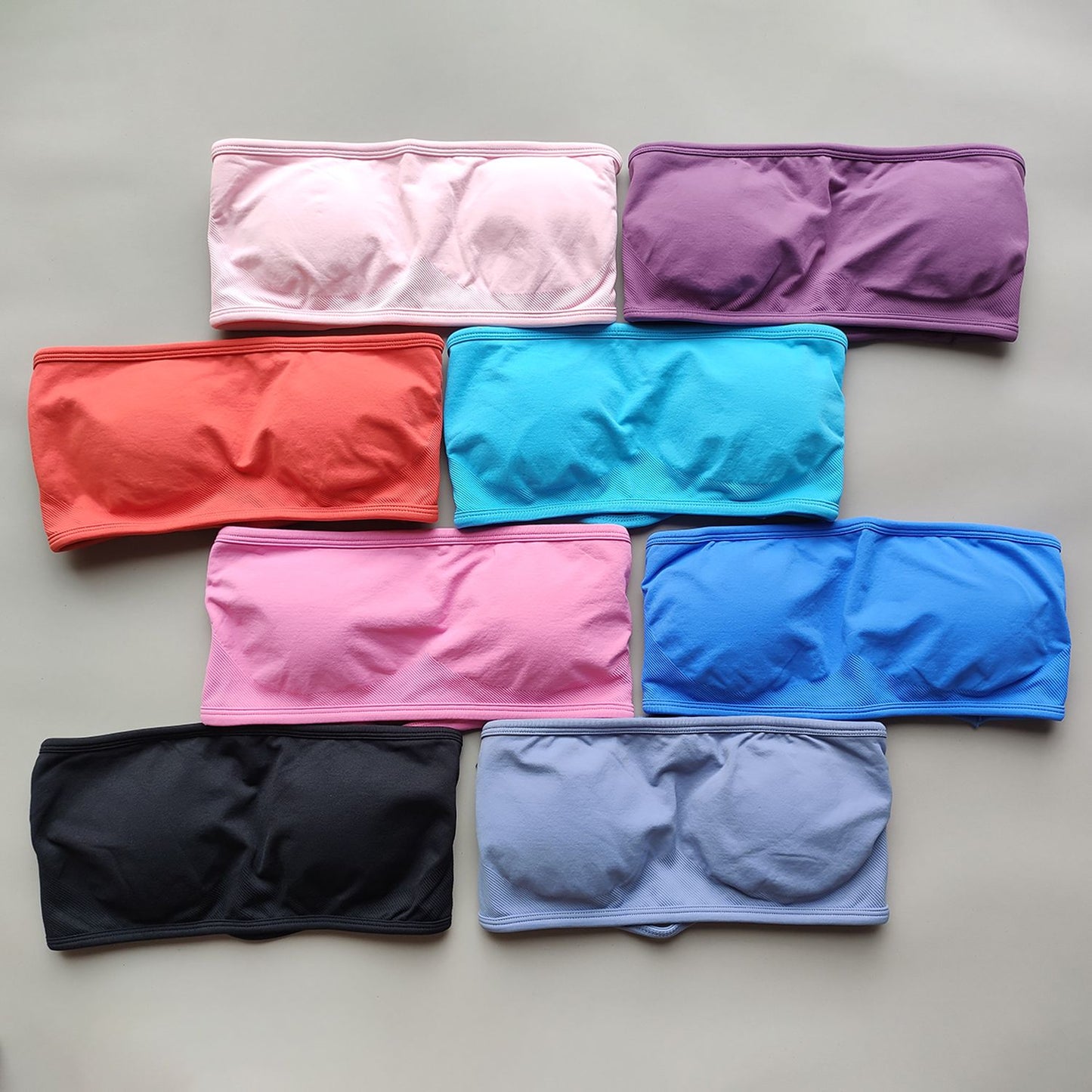 ARFTE Backless Bandeau Sports Bra Gym Women Top Crop Tube Seamless Bras Yoga Tops  Workout Sportswear Push-up Fitness Gym Bra