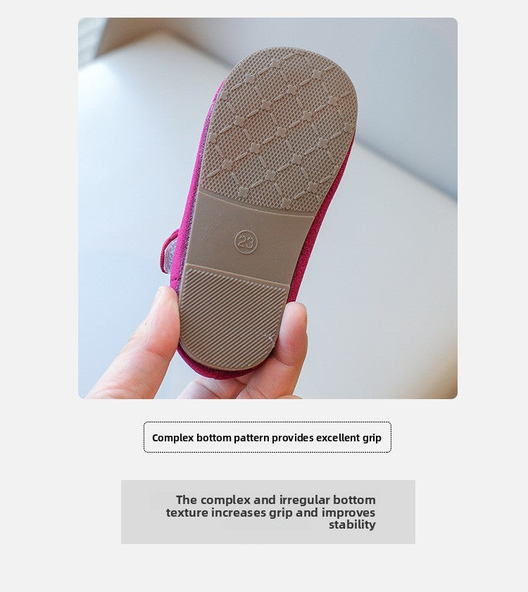 2025 Princess Flat Shoes for Baby Girls Kids Autumn Vintage Soft-sole Flatties with Low-cut Uppers Children Flats