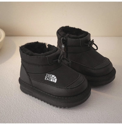 Children's Snow Boots Winter Boys Plush Thicken Platform Cotton Shoes Comfortable Girls Warm Waterproof Fashion Warm Plush Shoes