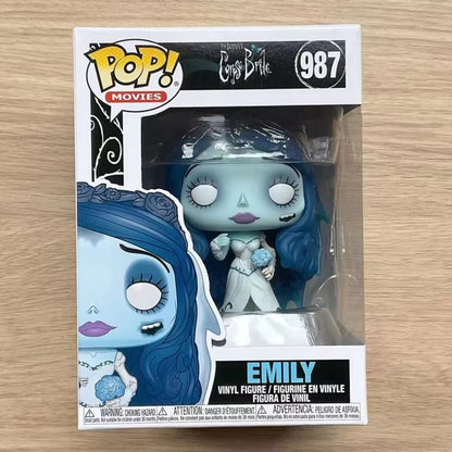 Noiva Cadáver Emily Original Funko Pop Boneca de Ação Modelo 987 Bonecos Esculturas de Vinil Edição Limitada Colecionáveis Presente de Halloween