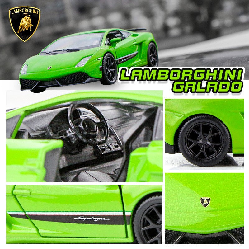 1/36 Lamborghini Super Sport Miniatura de Carro de Brinquedo para Crianças RMZ CiTY Diecast Metal Carrinho de Fricção para Coleção Presente Meninos