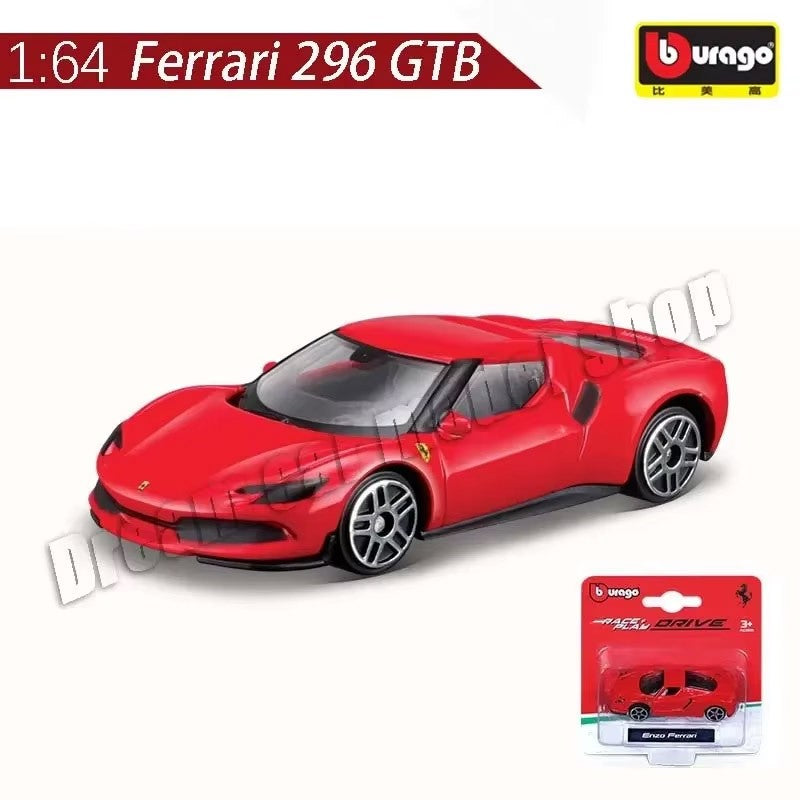 Burago 1:64 Ferrari Series SF90 488P Roma F430 F12 Liga de Carro Modelo Brinquedos Infantis Coleção de Presentes de Férias Modelo de Carro Atacado