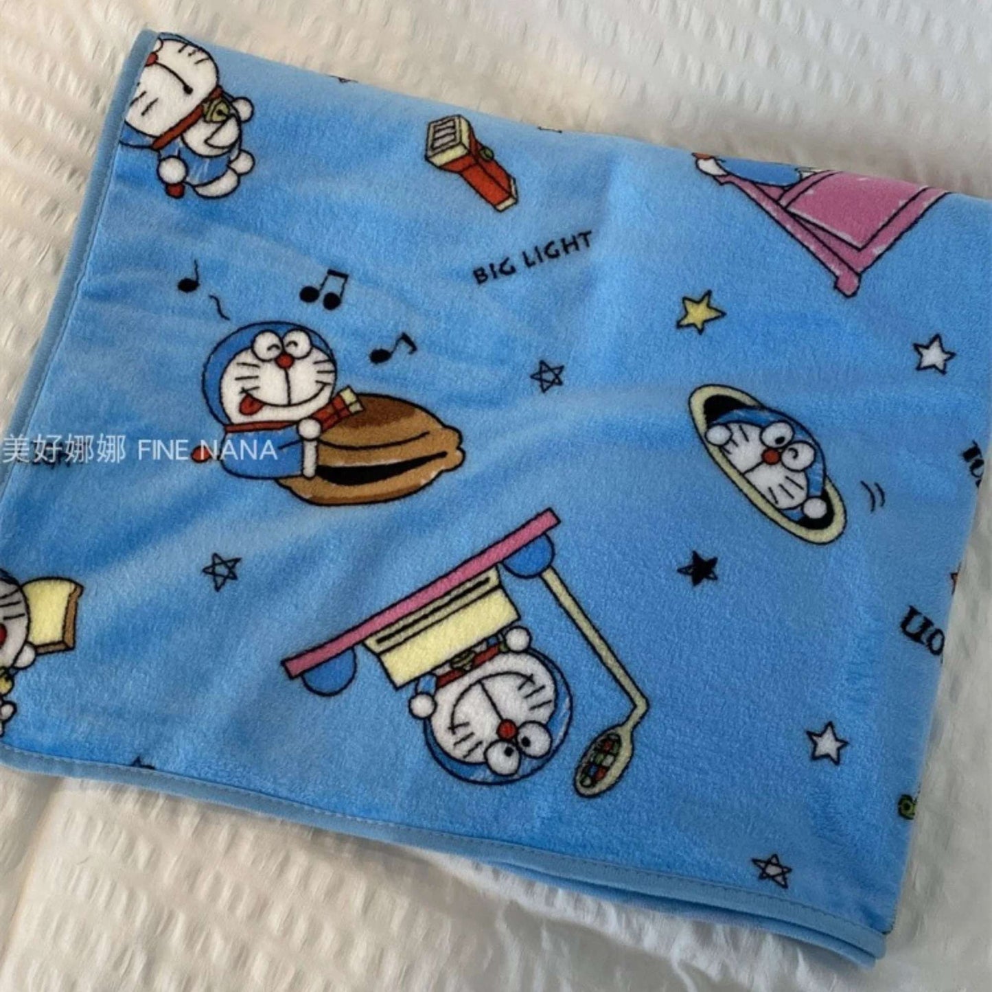 Desenho Animado Doraemon Cobertor de Flanela Macio Confortável Manta para Dormir Estilo Japonês Cobertor para Soneca Colcha para Quarto Menina Crianças