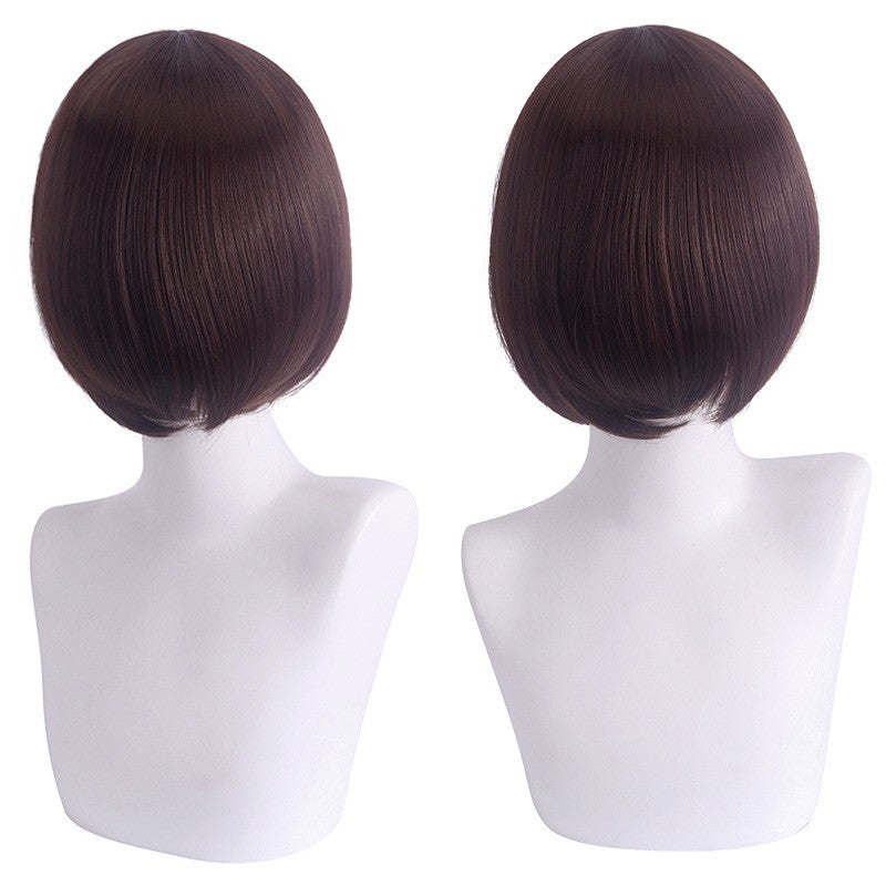 cosplay wig, face-controlling, short hair, thickened version, face-controlling style, colorful Synthetic fiber wig