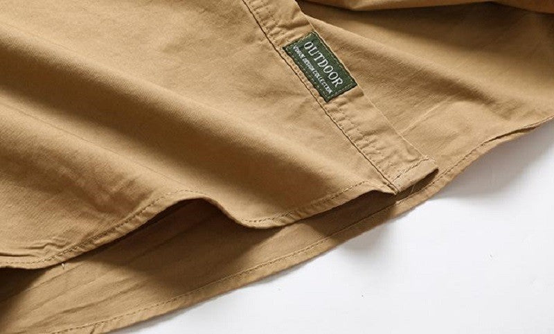 Spring Men Cargo Cotton Long Sleeve Shirts Man Casual Breathable Tactic Shirts Male Multi Pocket Outdoor Blouses Work Shirts 5XL