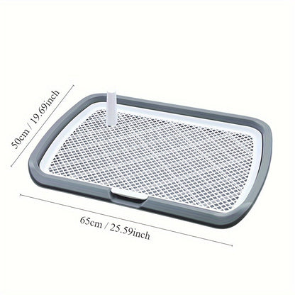 Vaso Sanitário para Treinamento de Cães, Suporte Plástico para Tapete Higiênico de Cães com Rede Removível, Bandeja Sanitária Reutilizável para Treinamento de Cães para Animais de Estimação