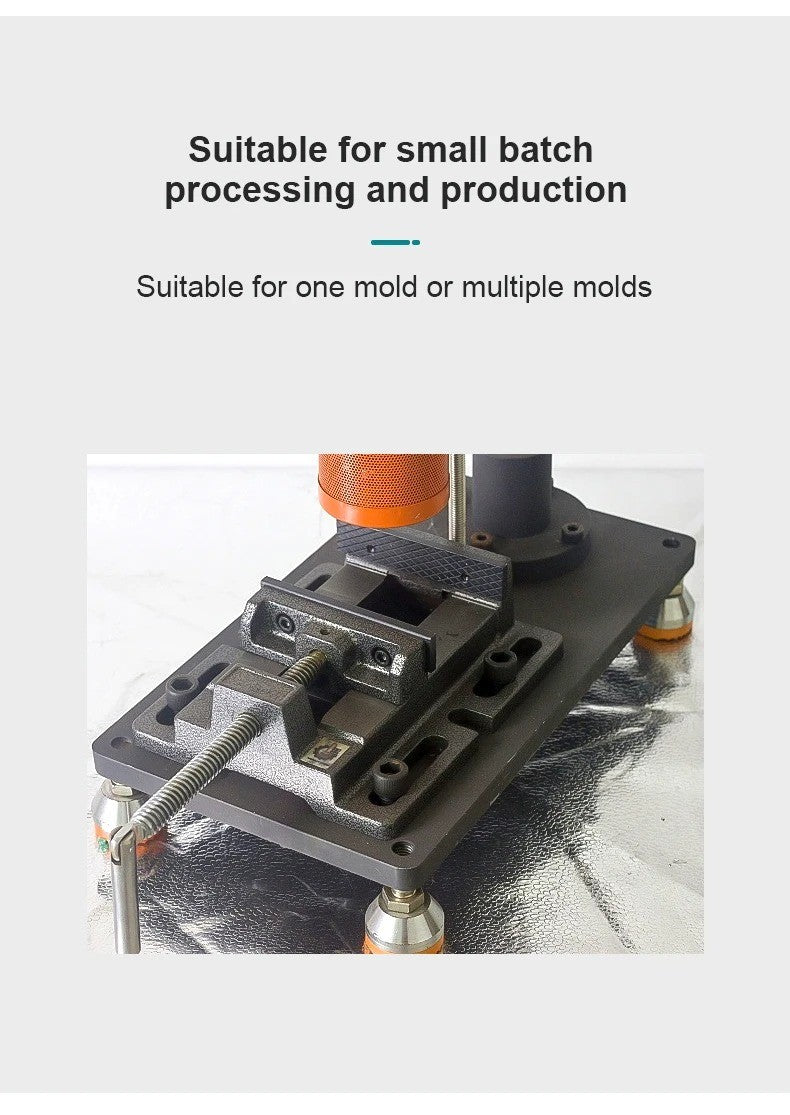 220V Small Table Type Pneumatic Injection Molding Machine 100g Vertical Desktop Polymer ABS PP PC as PE PET PVC Plastic Mold