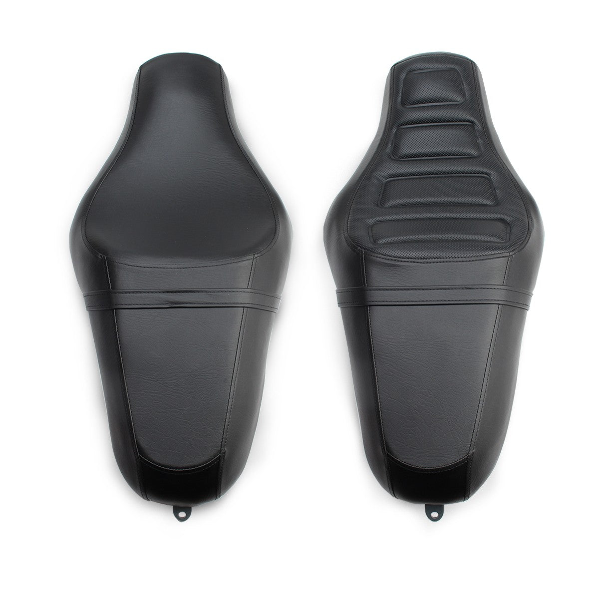 Assento Duplo de Couro Sintético Preto para Moto Harley Sportster XL883 XL1200 48 Almofada de Assento para Piloto e Passageiro Traseiro
