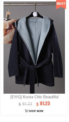 [EWQ] Wool Fox Fur Sleeve Women Coat Elegant Clothing Autumn 2025 Winter Double-sided Jacket Big Size Wine Red Overcoats 16O2751