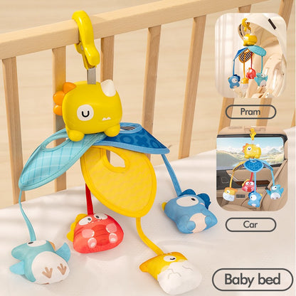 Hanging Bell Baby Stroller Bed Clip Safety Seat Hand Bell Pendant Colorful Multifunctional Soft Toys Stroller Mobile 0-12 Gift