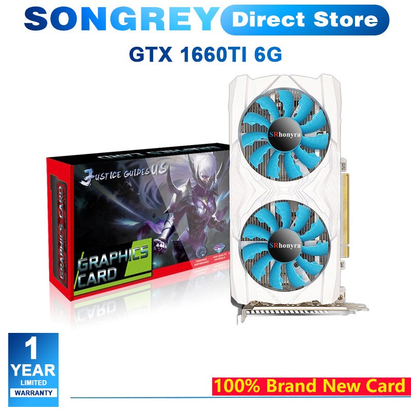 SRhonyra RX 580 590 GME GTX 1660 Super 1660 Ti 1050 Ti Gaming Graphics Card 8/6/4GB GDDR5/6 GPU for PC Desktop Computer