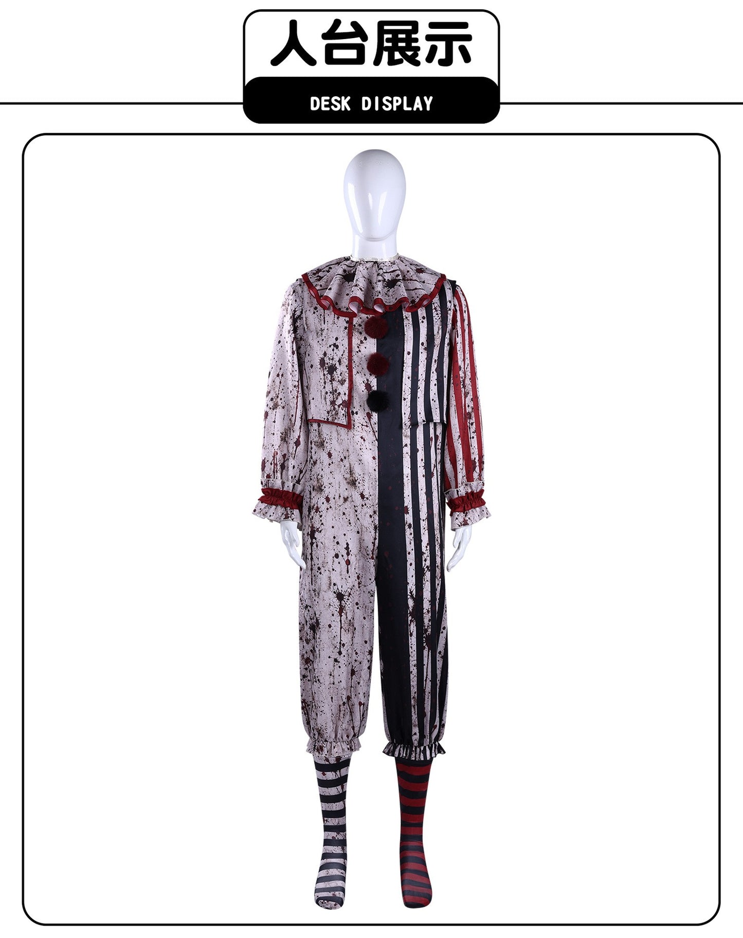 Terrifier Art Clown Joker Cosplay Costume Dark Clown Full Set for Men Women Role Play Horror Dress Suit Halloween Carnival Party