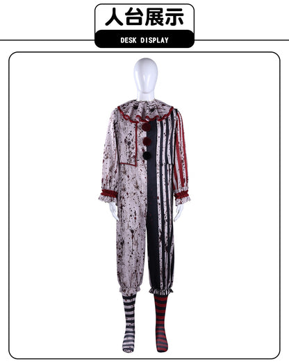 Terrifier Art Clown Joker Cosplay Costume Dark Clown Full Set for Men Women Role Play Horror Dress Suit Halloween Carnival Party