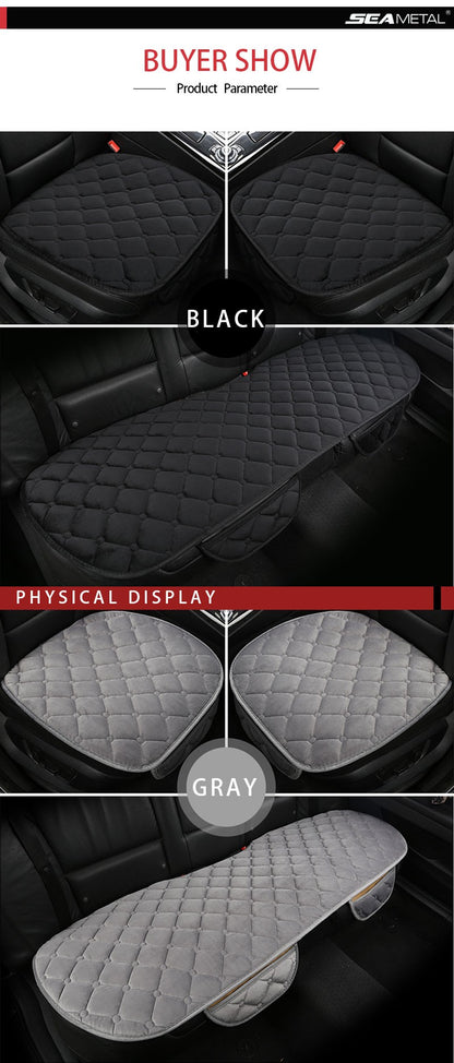 Capa de Banco Automotivo de Pelúcia SEAMETAL Antiderrapante Almofada Macia Protetor de Cadeira Automotiva Universal para Sedã SUV Picape