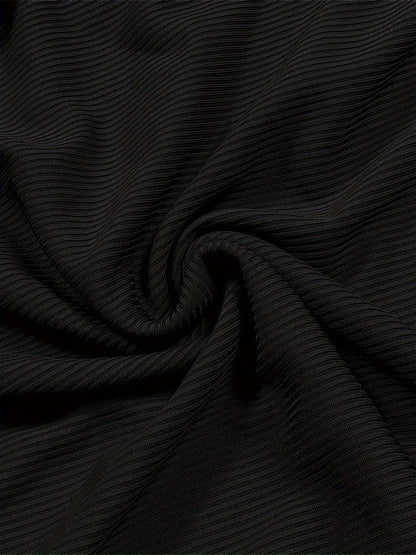 Plus Size 2024 Spring/Summer New  Solid Ruched Drawstring Split Skirt, Casual Bodycon Stretchy Skirt For Spring & Summer, Women