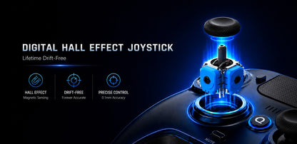 QRD Spark N7 2.4Ghz Wireless Controller for PS4/PS3/PC Direct Connect Hall Effect Vibration Effect Gamepad For PS5 Via Converter