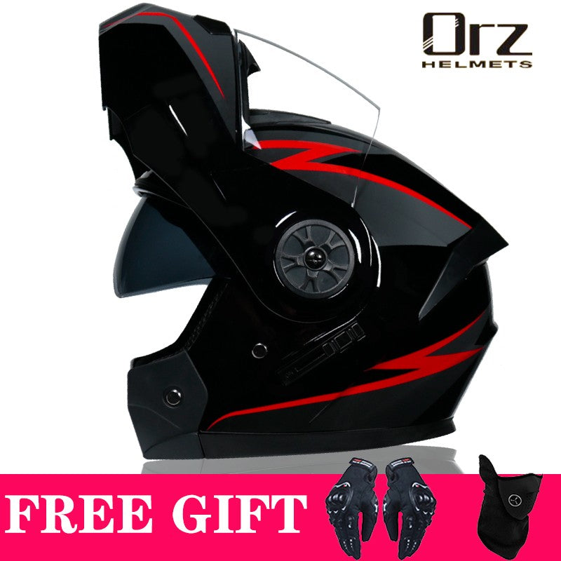 Capacete de Moto Modular Articulado para Corrida DOT Aprovado com Viseira Interna Dupla Voyage