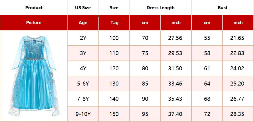 Disney Girls Elsa Princess Dress for Long Sleeve Kids Birthday Cosplay Frozen Costume Fancy 2025 Carnival Dress Up Party Costume