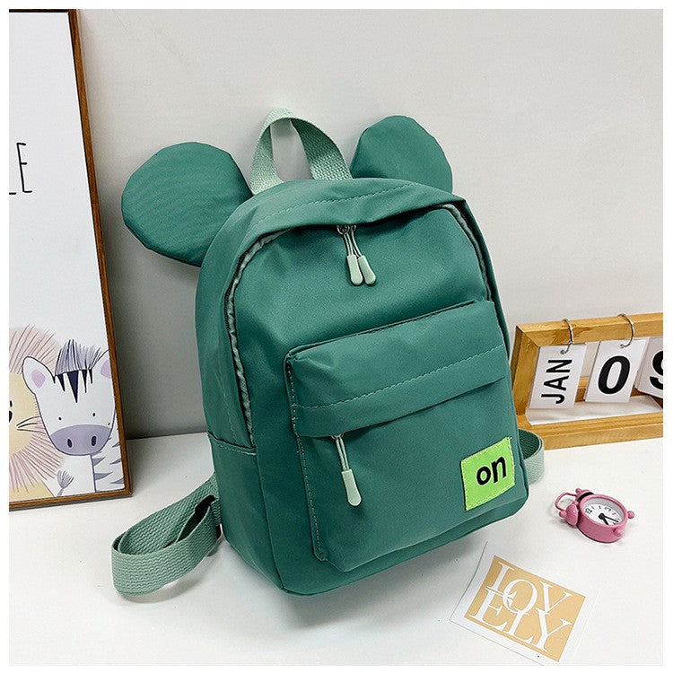 Mochila infantil fofa estilo novo para meninos e meninas estudantes do jardim de infância mochila escolar casual de cor sólida