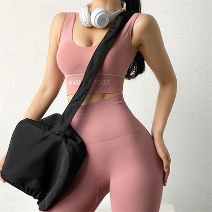 Nylon Yoga Training Bag Large Capacity Solid Color Sports Fitness Bags Multifunctional Waterproof Travel Tote Bag Outdoor