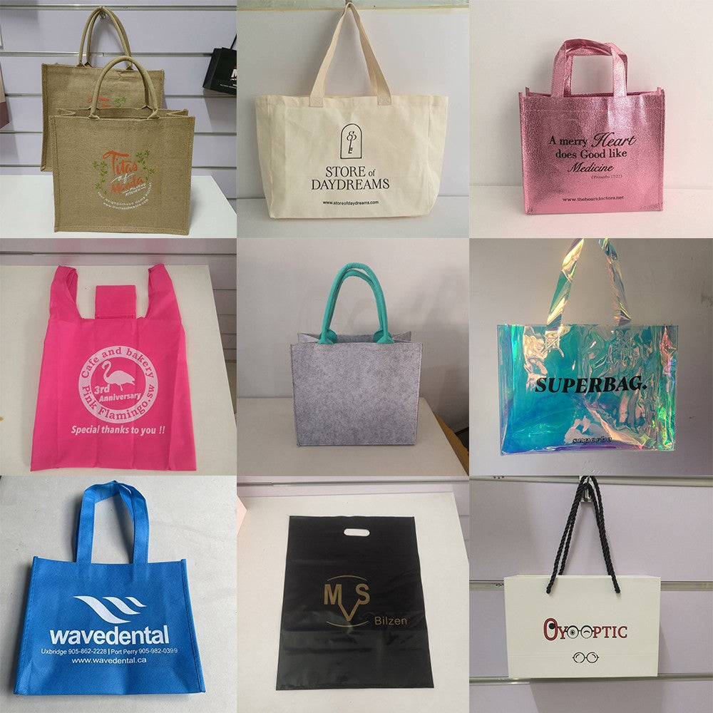 Wholesale 100pcs/lot Recycled Reusable Daily Handbag Custom Logo Cotton Canvas Tote Bag Convenient Shopping Women Gift Bag