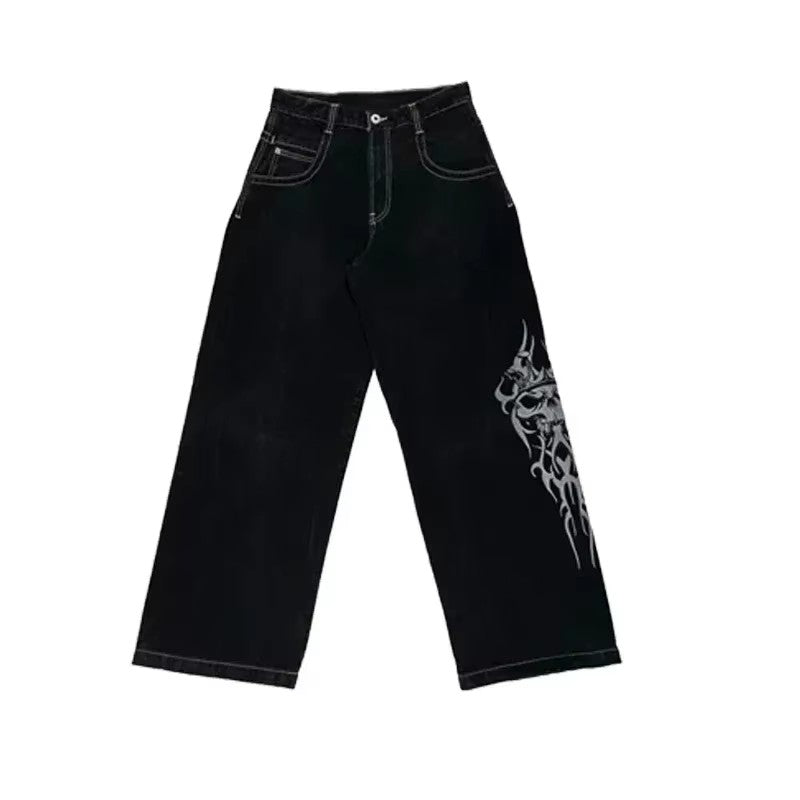Calça Jeans Baggy Y2K masculina Harajuku anos 2000 vintage bordada de alta qualidade nova Hip Hop streetwear masculina feminina calça jeans casual de perna larga
