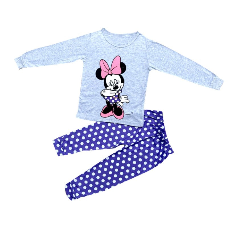 New Boys Long Sleeve Pyjamas Kids Mickey girl Pajamas Baby Cotton Pijama Children Sleepwear Girls Clothing Sets Baby Wears