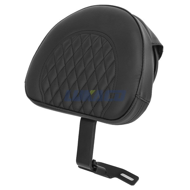 Motorcycle Adjustable Driver Rider Backrest Plug In Sissy Bar Seat Cushion Moto Pad For Harley Fatboy Heritage Softail 2007-2017
