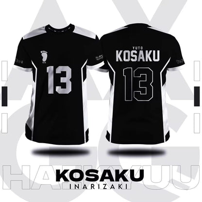 Haikyuu Inarizaki Cartoon Anime Cosplay Men Jersey Summer Short Sleeve Children Tee Tops 2024 Fashion Women Oversized T-shirt