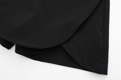 MUJER 2025 Black Mini Skirt Shorts Woman Fashion Asymmetric Skort For Women High