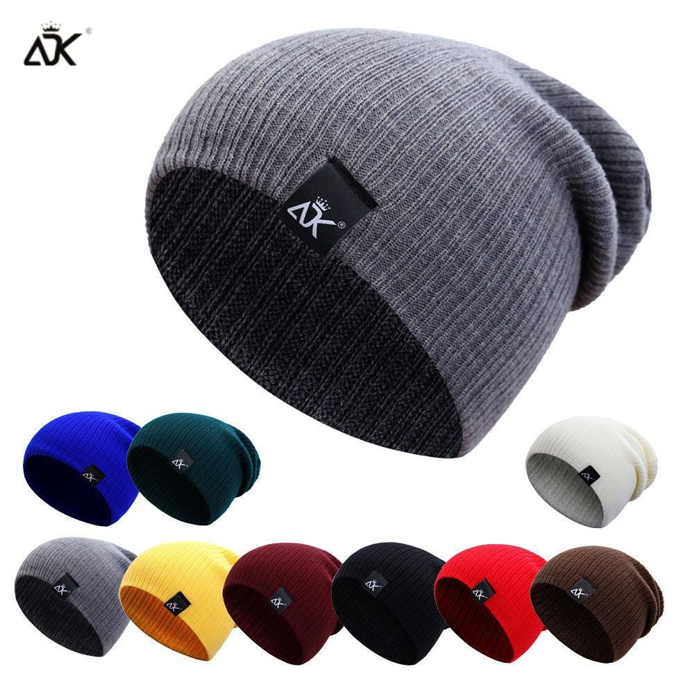 Autumn Winter New Beanies for Women Men Warm Knitted Hats Female Baggy Cap Warmer Bonnet Ladies Soft Comfortable Cap