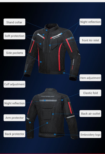 HEROBIKER Waterproof Motorcycle Jacket Man Racing Jacket Wearable Motorcycle Pants Moto Clothing With EVA Protection