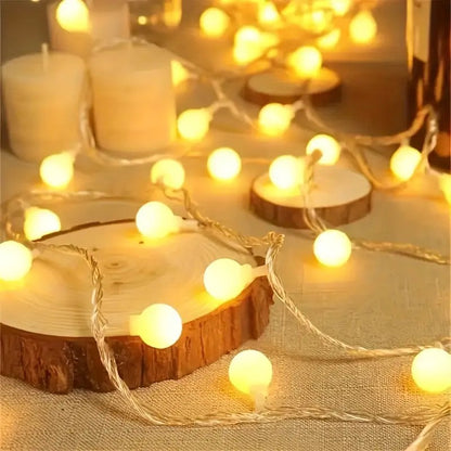 Outdoor Christmas LED String Lights - Waterproof Solar-Powered Decor - Perfect for Garden, Courtyard, Wedding & Terrace