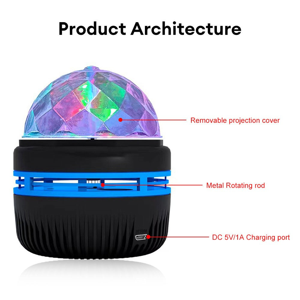 LED Starry Sky Lights Bedroom NightLights 5V USB Decoration Atmosphere Projector Lamp 360° Rotating For Weddings Christmas