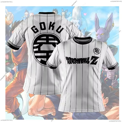 2025 New Adult Men/Women Dragon Ball Z Role Play T-shirt Kids Super Saiyan Tops Short Sleeves Summer Sports Breathable T-shirts