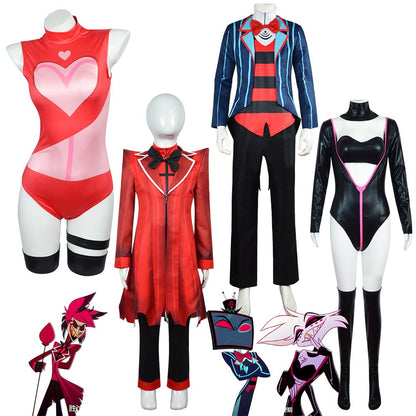 Vox Cosplay Costume Cartoon Hotel Top Pants Full Set Disguise Halloween Carnival Suit Stage performance costumes and costumes