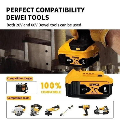 100% Original DeWalt 20V Furadeira de Impacto a Bateria de Lítio Recarregável sem Escova Furadeira Multifuncional Furadeira Elétrica Dcd805.