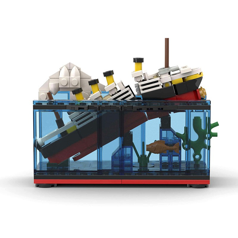 Titanic Parte ao Meio RMS Cruzeiro Naufragado Blocos de Montar Moc Navio Barco Modelo Plástico 3D DIY Barco a Vapor Presentes Brinquedos Infantis Filme da Cidade