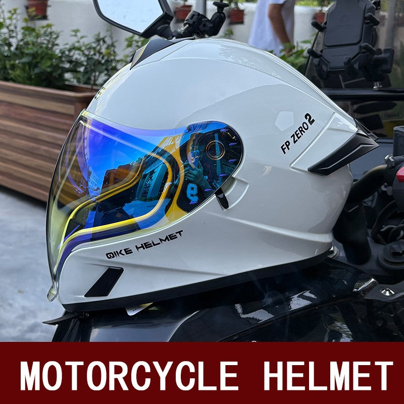 Capacete de motocicleta masculino e feminino com lente dupla antiembaçante integral para motoqueiro com pedal de cruzeiro e capacete universal para todas as estações com certificação DOT